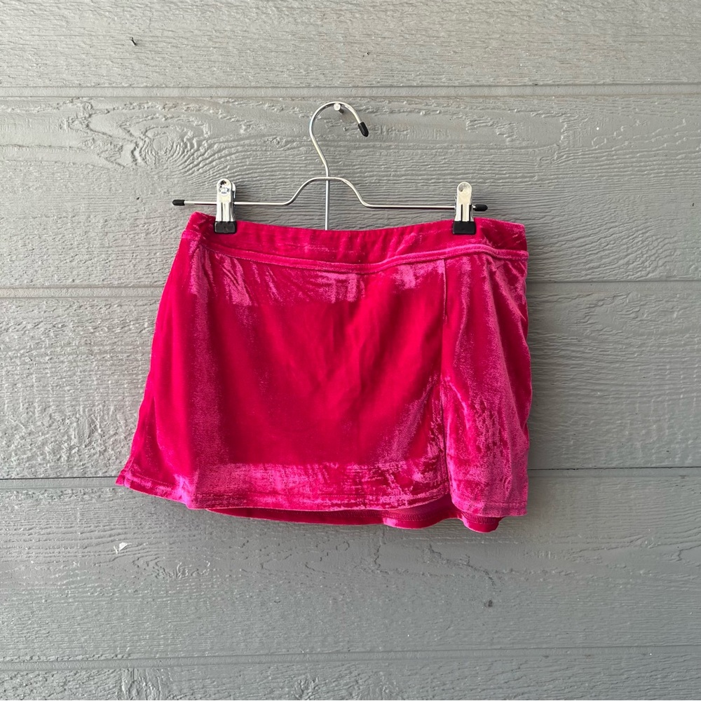 Urban Outfitters Pink Velvet Skort